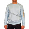 Alpha Industries Organics EMB Sweater mikina pánska Sky Blue Veľkosť: S, Farba: modrá