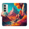 Flip pouzdro iSaprio - Xiaomi Redmi 15 - Colorful Mountains s kapsičkami na karty (Flipové knížkové pouzdro, obal, kryt iSaprio s přihrádkami na karty a motivem)