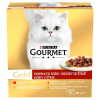 Gourmet hovädzie / morka s kačicou / losos s kuraťom / kurča s pečeňou v šťave 8 x 85 g