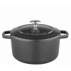 Litinový hrnec kulatý BRETAGNE 24 cm černý - Küchenprofi Solingen (Kulatý pekáč litinový BRETAGNE 24 cm černý - Küchenprofi Solingen)