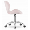 Otočná stolička RIVELLO VELVET LIGHT PINK