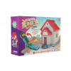 Teddies Stavebnica dom s pieskom plast s doplnkami