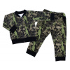 Štýlová bavlnená tepláková súprava G-baby, Dino - khaki/čierna G-baby
