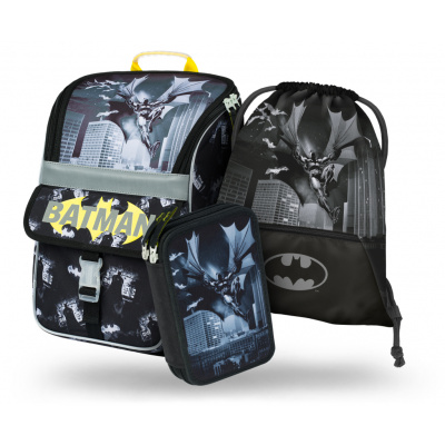 BAAGL SADA 3 Zippy Batman Dark City: batoh, peračník, vrecko