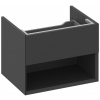 Ravak Lite skrinka 60x45x43 cm závesná kúpeľňová skrinka pod umývadlo čierna X000001856