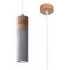 Sollux Lighting Zane závesné svietidlo 1x40 W sivá/popolnato sivá-drevená SL.0965