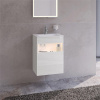 KEUCO Stageline závesná skrinka pod umývadlo, 1 dvierka + 1 priehradka, s elektrinou, pánty vľavo, 460 x 380 x 625 mm, biela, 32822300111