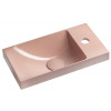 Sapho Sapho, AGOS betónové umývadlo 40x22cm, ľavé/pravé, ružová lesklá, AS40021