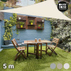 Trojuholníková tieniaca plachta Ambience Oh My Home (5 metrov) - Béžová