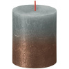 Sviečka bolsius Rustic, Vianočná, Sunset Eucalyptus Green+ Copper, 80/68 mm