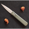 Pro-Tech Godfather Green Bead Blast Plain Blade