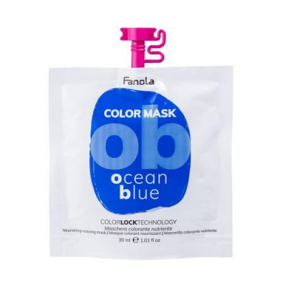 Fanola Color Mask vyživujúca a farbiaca maska na vlasy 30 ml odtieň ocean blue pre ženy