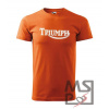 Tričko s motívom Triumph 27 XL oranžové