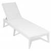 Plastové záhradné lehátko NUMANA, biele