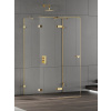 New Trendy Eventa Gold Shine sprchovací kút 80x80 cm obdĺžniková zlatá lesklé/priehľadné sklo EXK-4792