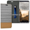 Kožený obal Samsung Galaxy S8 (G950) – Flip Duo – svetlo-šedá