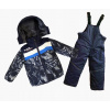 Detská kombinéza - Zimné kombinézy dva -kus Celkels 110 Navy modré, ružové (Overal zimný set bunda nohavice 104/110)