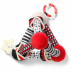 Babyono Plyšová edukačná hračka Tiny Yoga Triangle C - More Collection - čierna/červená