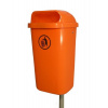 PROFIBA s.r.o. Vonkajší odpadkový kôš Dino vrátane stĺpika 150 cm, oranžová