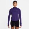 Nike Pacer Women's Long-Sleeve 1/2-Zip Running Top Crt Purple/Silv 12 (M)