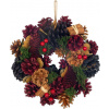 Veniec MagicHome Vianoce, závesný, modro-červený, 24 cm