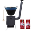 Green Home kotol na guláš a zabíjačku smalt 60 L (1,2 mm), Green Home žiaruvzdorná kotlina 53 cm PLUS 600 + rošt 4 mm, pokrievka 57 cm SMALT, sladká a štipľavá paprika (2 x 250 g), vareška 60 cm SMREK