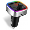 CONNECT IT CarRGB Bezdrôtový FM vysielač, 2xUSB+MicroSD, STRIEBORNÝ
