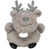 Vianočný sob-krúžok, bez zvuku, 24 cm, plyš, sivá