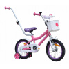 DETSKÝ BICYKEL 14 PALCOV PRE DIEVČATKO S KOŠÍKOM A VODIČKOU +