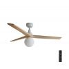 FARO Barcelona FARO 34280-11L - Stropný ventilátor KLIM M 1xE27/15W/230V borovica/biela + DO FA34280-11L + záruka 3 roky zadarmo