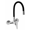 Novaservis Drezová nástenná batéria 150mm, čierna-chróm s elastickým ramenom 94480,0C