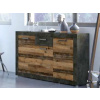Komoda so zásuvkou Kassel, vintage optika kovu/dreva