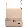 Kožená dámska crossbody kabelka staroružová