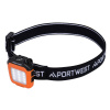 PORTWEST PA74 / USB dobíjacie multifunkčné LED svetlo na čiapku - oranžová/čierna