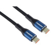 PremiumCord USB-C kabel ( USB 3.2 GEN 2x2, 5A, 100W, 20Gbit/s ) 2m, bavlněný oplet ku31cry2