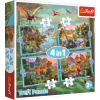 TREFL Puzzle Jedineční dinosaury 4v1 (12,15,20,24 dielikov)