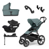 THULE Kočík športový Urban Glide 4-wheel Mid Blue + vanička + autosedačka + báza CBX by CYBEX