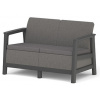 Keter SCANDI LINEA 2 SEATER SOFA - Carbon Grey/Grafit