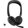 Jabra Evolve2 65 Flex Slúchadlá s mikrofónom Káblový a bezdrôtový Pres hlavu Kancelária / call centrum Bluetooth Čierna (26699-999-899)