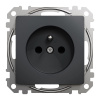 Zásuvka 230V 16A clonky bezskrútková, Antracit, Sedna Design (Schneider)