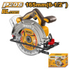 Píla okružná bezkartáčová 165mm CSLI1652 INGCO AKU 20V P20S bez akumulátora a nab. INDUSTRIAL