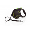 Vodítko Flexi Black Design M 5m/25kg s páskou zelené