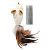 KONG Cat Refillables Catnip Feather Mouse - plyšová mačacia myš s perím, so zásobou catnip
