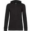 B&C | Inspire Zipped Hood /women, Dámska mikina s kapucňou, čierna pure, L