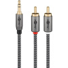 audio adaptérový kabel goobay Plus AUX 3,5mm jack > stereo cinch konektor