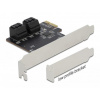 Delock Karta PCI Express x1 SATA se 4 porty - Low Profile 90010