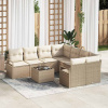 Sada zahradních pohovek 9 pcs Béžová, krémová 55 x 55 x 37 cm Béžová 3346321