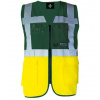 Korntex Berlin Multifunkčná reflexná vesta na zips KX802 Paramedic Green S