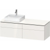 DURAVIT L-Cube závesná skrinka pod umývadlo na dosku (umývadlo vľavo), 4 zásuvky, 1420 x 550 x 482 mm, biela vysoký lesk, LC4870L85850000