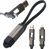 Magnetický kábel 4v1 na nabíjanie kľúčenky 100 W 15 cm USB C USB A Lightning